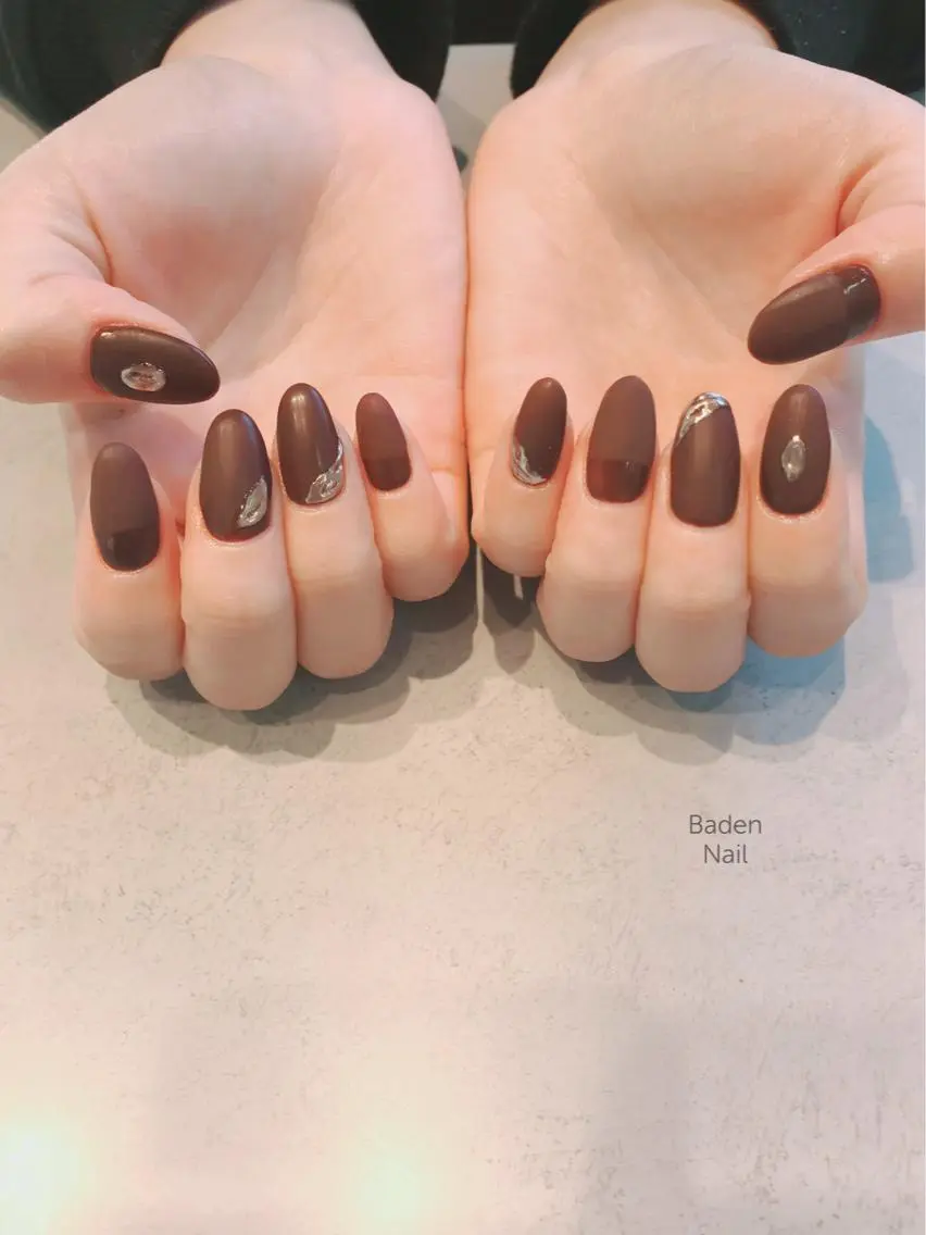 ネイル マットネイル ミラーネイル ハンドネイル Baden Nail ﾊﾞ-ﾃﾞﾝ ﾈｲﾙのネイルデザイン