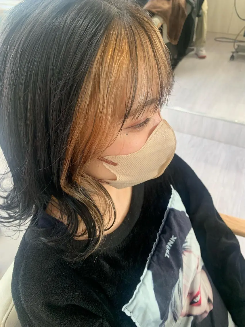 ミディアム カラー ツヤカラー🤍 ARISAのヘアスタイル