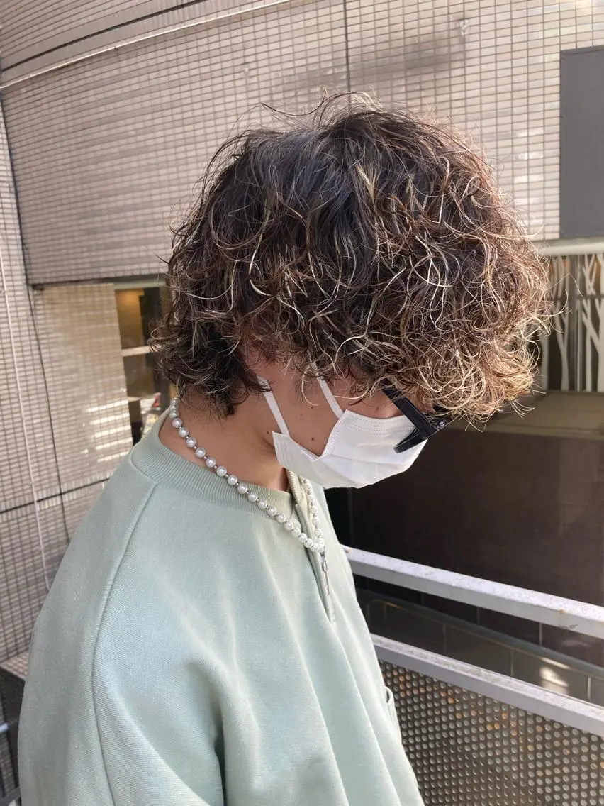 パーマ メンズ 曲がる縮毛矯正 LIBER 　岩名のヘアスタイル