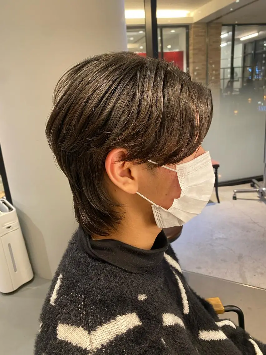 ミディアム パーマ メンズ unopulir 景山　凌のヘアスタイル