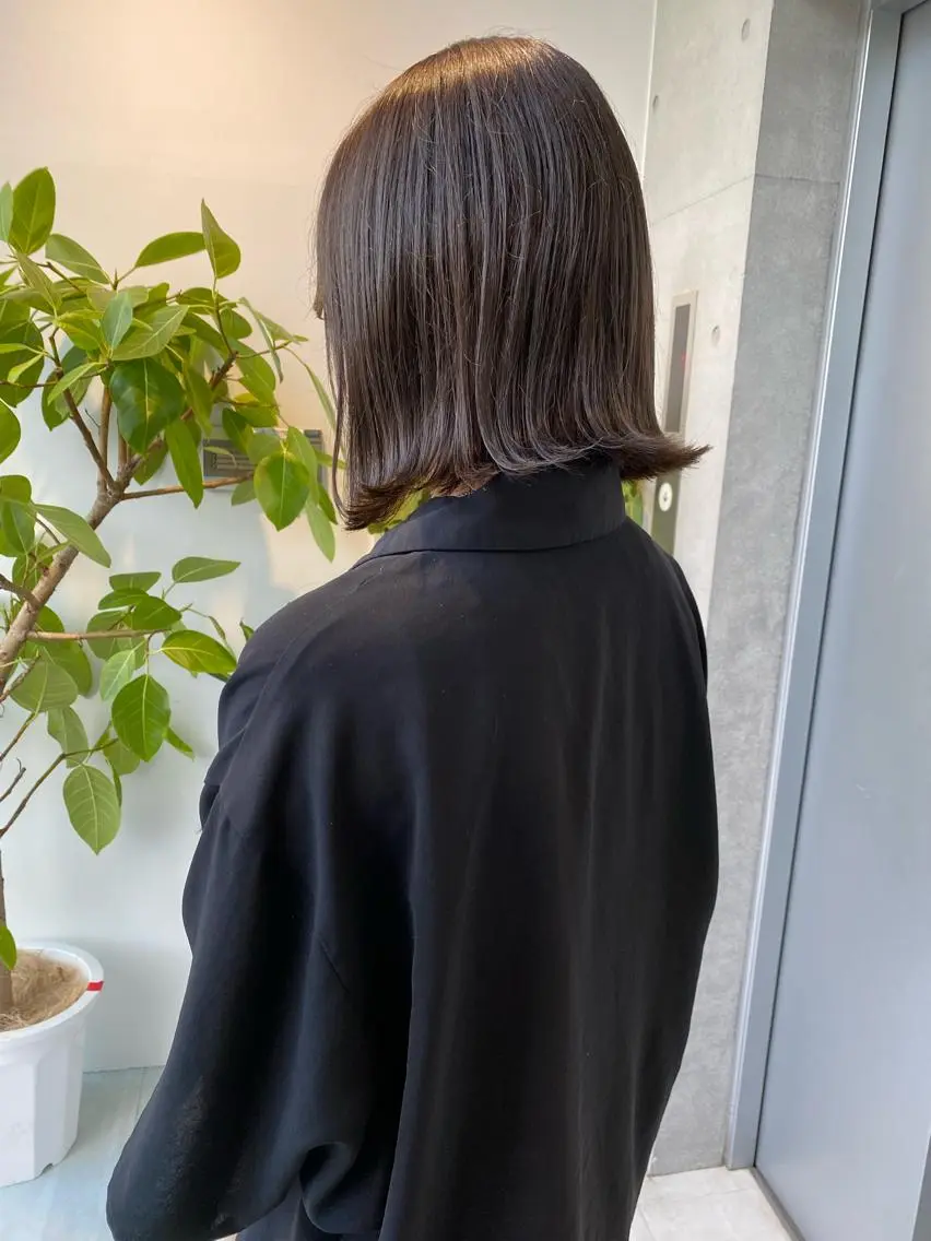 ミディアム カット ヘアカラー トリートメント 🌫️大人韓国ヘア 🌫️naoyaのヘアスタイル