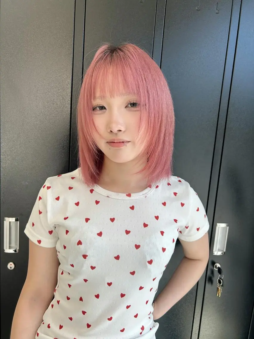 セミロング ヘアカラー トリートメント 🦖JIN HAIR DESIGN🦖のヘアスタイル