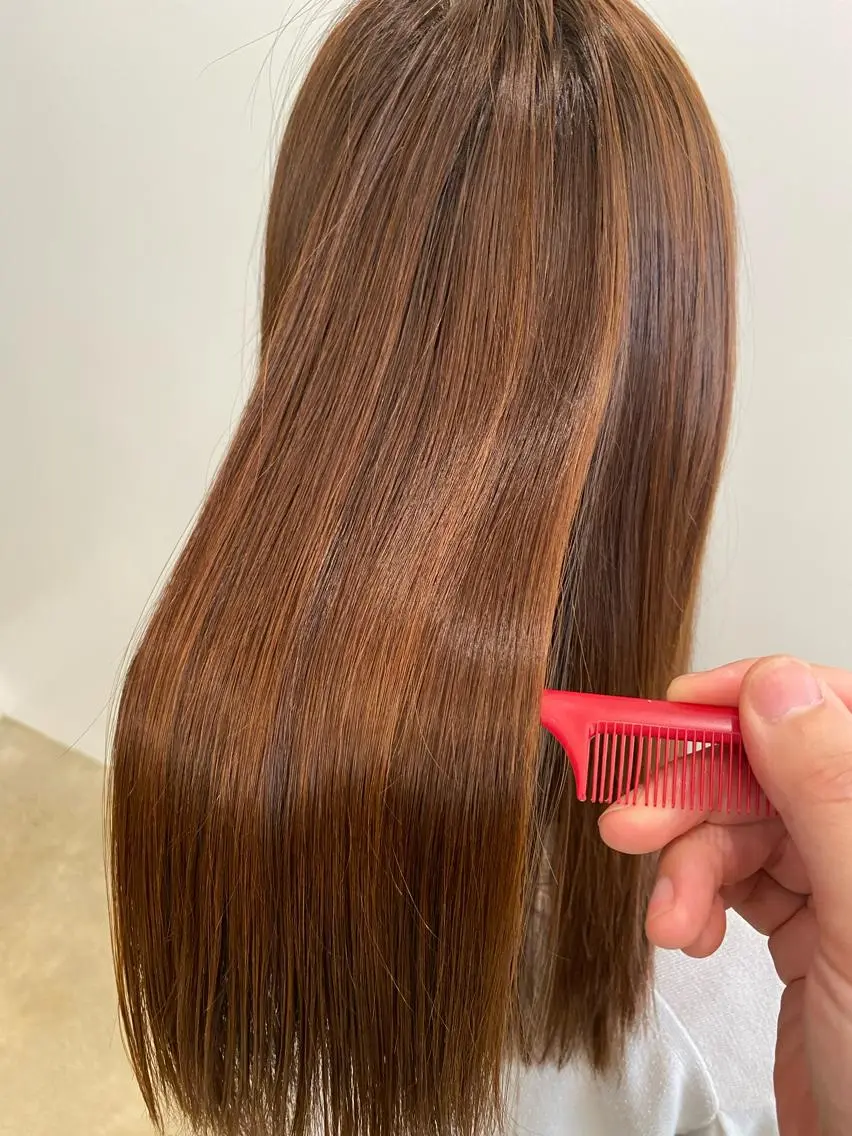 ロング 髪質改善 ヘアカラー 縮毛矯正 トリートメント ヘッドスパ YU KIのヘアスタイル