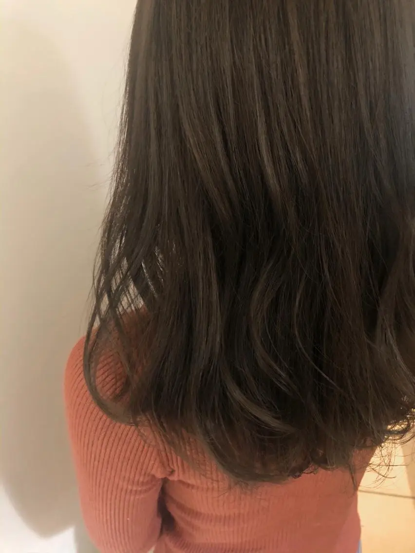 セミロング カラー カット ヘアカラー トリートメント 韓国hair ·͜· watanabeのヘアスタイル