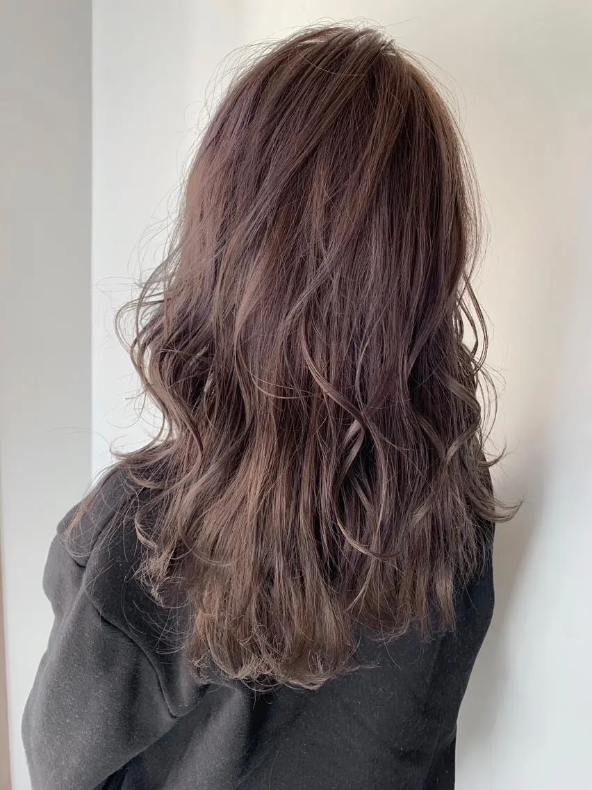 セミロング カラー ヘアカラー トリートメント 髪質改善will hairdesignのヘアスタイル