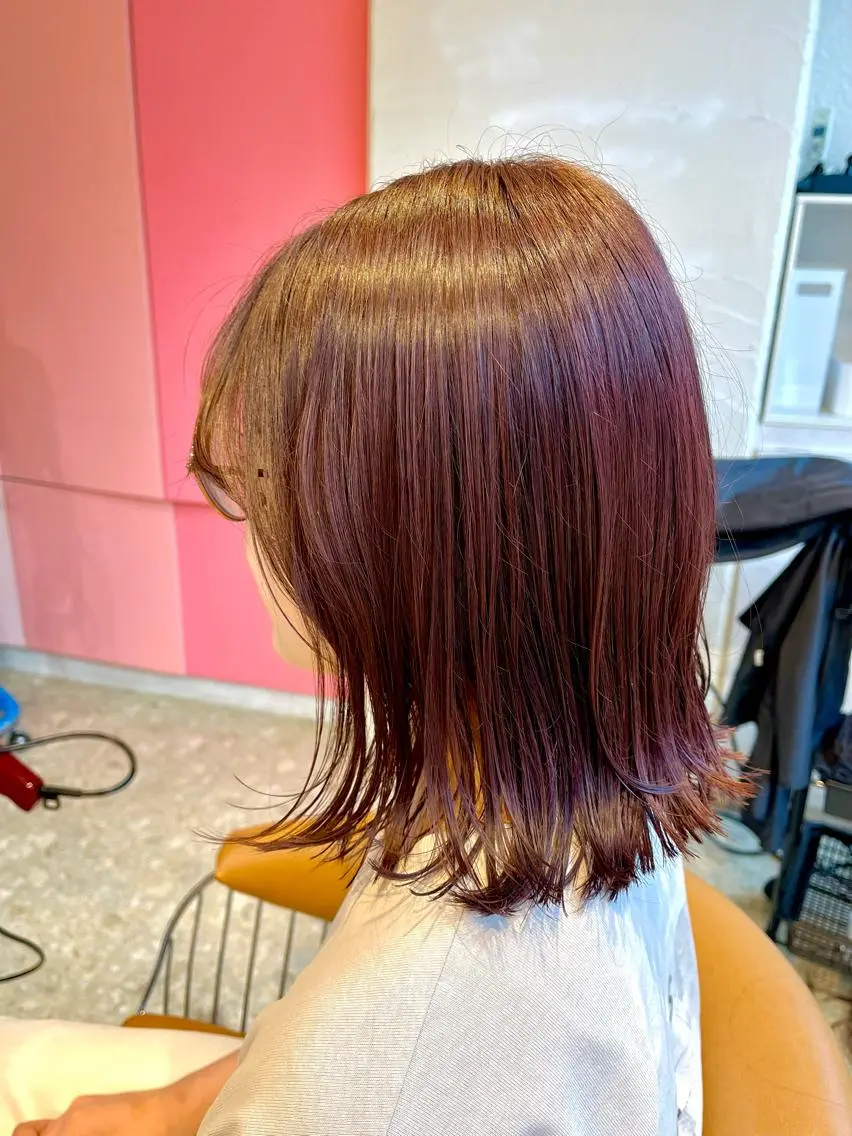 ミディアム カラー カット ヘアカラー うしだ かおるのヘアスタイル