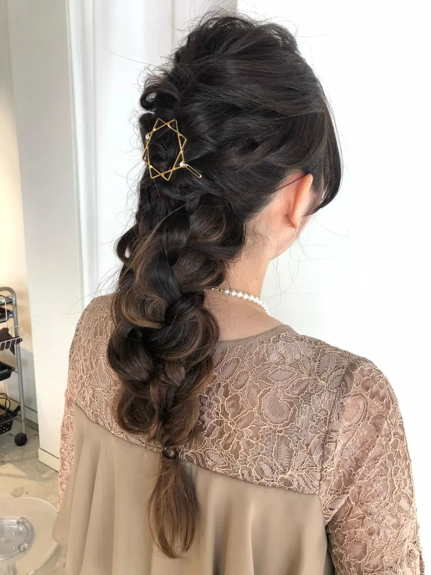 ロング ヘアアレンジ レイヤー×ヘッドスパ *保田遥*のヘアスタイル