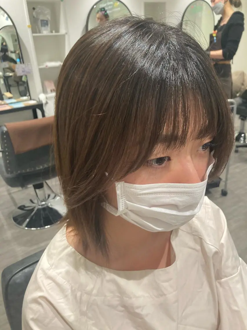 ミディアム ミルクティー量産💙 💙ブリーチ特化💙のヘアスタイル