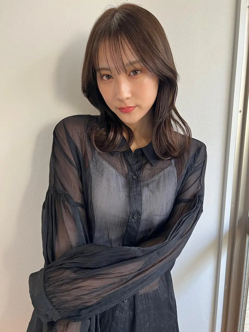 ミディアム くびれヘア 菅原リキヤ くびれレイヤーヘアのヘアスタイル