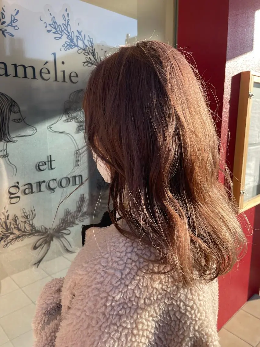セミロング カラー カット ヘアカラー トリートメント 藤野 美咲のヘアスタイル