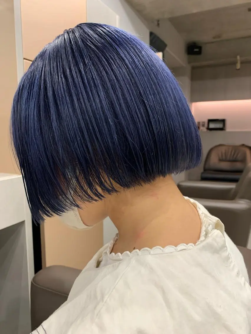 ショート カラー ボブパーマコテ巻き風 パーマNo1深江秀平のヘアスタイル