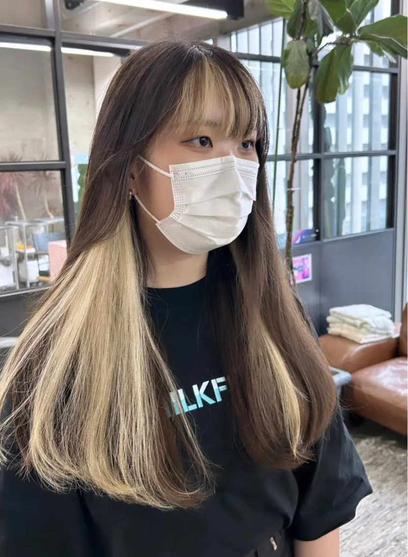 セミロング カラー ブリーチ ブロンド 髪質改善カラー🦋 レイヤー/ナカネのヘアスタイル