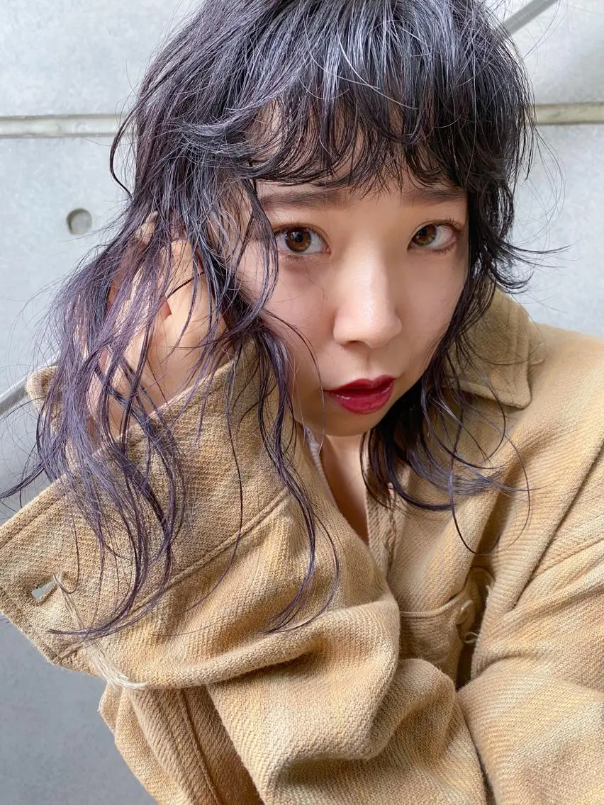 ミディアム カット ヘアカラー トリートメント nessヤマサキ リュウタのヘアスタイル