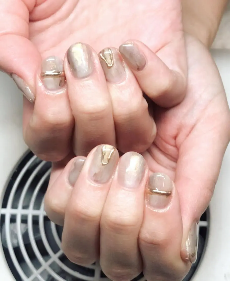 ネイル ジェルネイル ニュアンスネイル オフィスネイル 春ネイル Nyanco Nailのネイルデザイン
