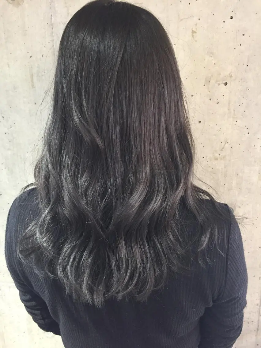 セミロング カラー パーマ ヘアアレンジ メンズ キッズ ネイル マツエク・マツパ メンズブリーチ アッシュ ブリーチ ブルーカラー ブルーアッシュ 韓国風×透明感カラー 髪質改善オタベシンヤのヘアスタイル