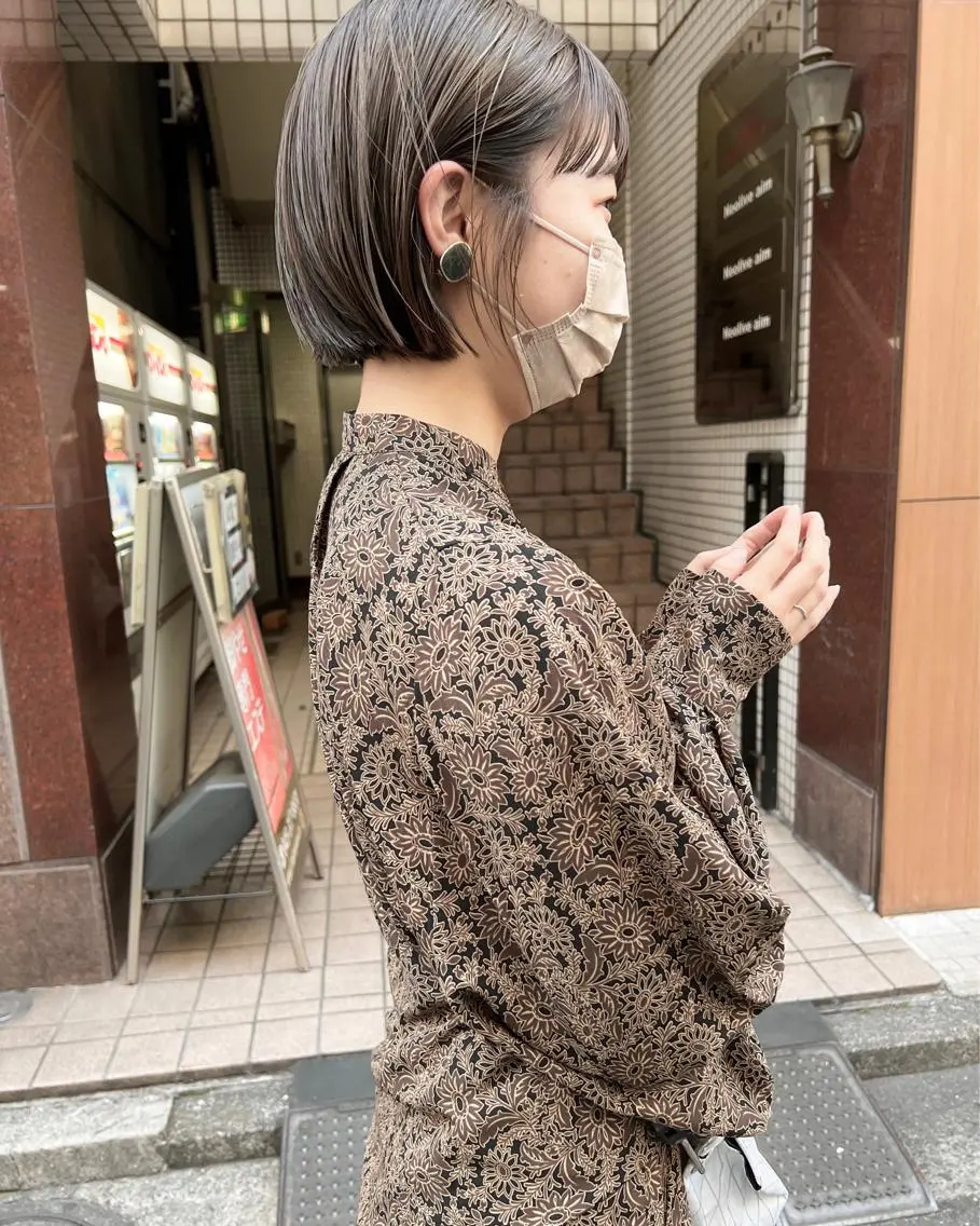 ショート カラー ヘアアレンジ ブリーチ 透明感カラー 🌿ショート🌿 パーマ🌿淳平のヘアスタイル