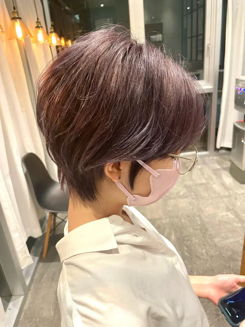 ショート カラー ヘアカラー トリートメント 🌈艶カラー× メンズパーマ永埜🌈のヘアスタイル