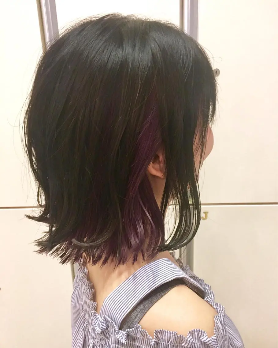 ショート カラー バイオレットカラー 髪質改善/美髪矯正 マネージャー福永のヘアスタイル