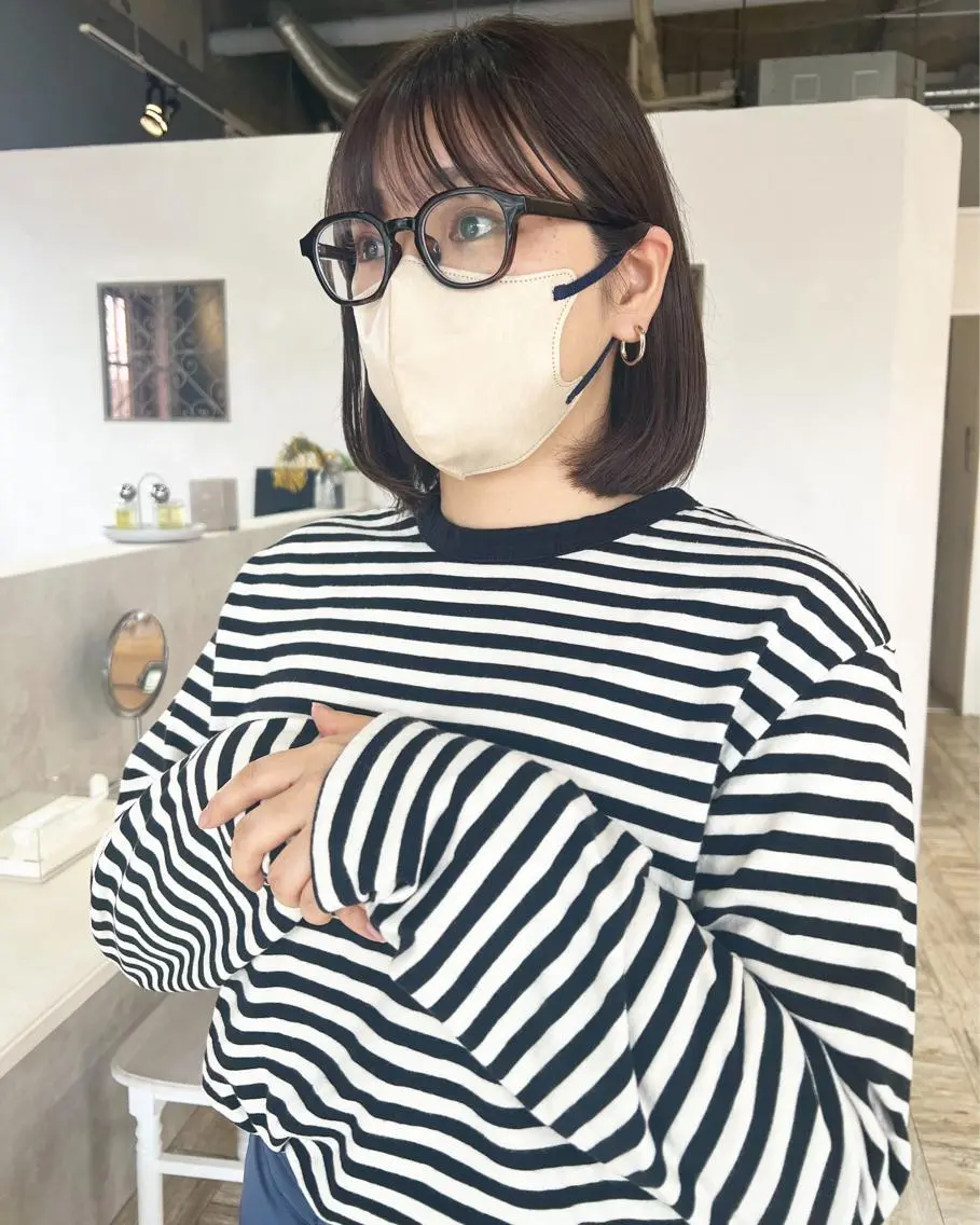 ショート カラー ボブ 顔周りカット テトネ タカシのヘアスタイル