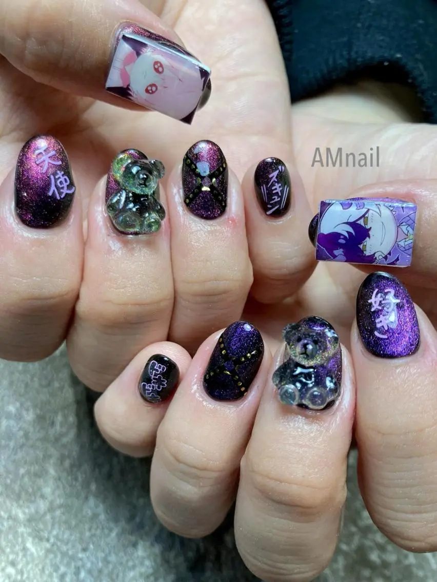 ネイル アートネイル 持ち込み ハンドネイル Am:nail 柏 SUE（スゥ）のネイルデザイン