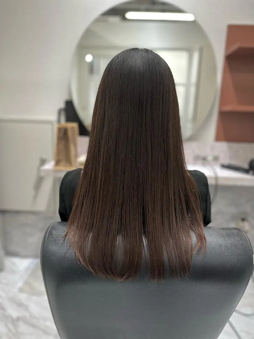 ロング カット ヘアカラー 縮毛矯正 トリートメント JYO 髪質改善専門家のヘアスタイル