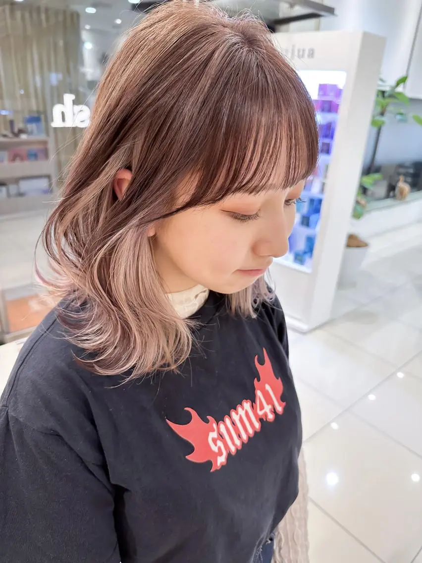 ミディアム ヘアカラー モデル様募集中 岡 真海🌙⭐︎..のヘアスタイル