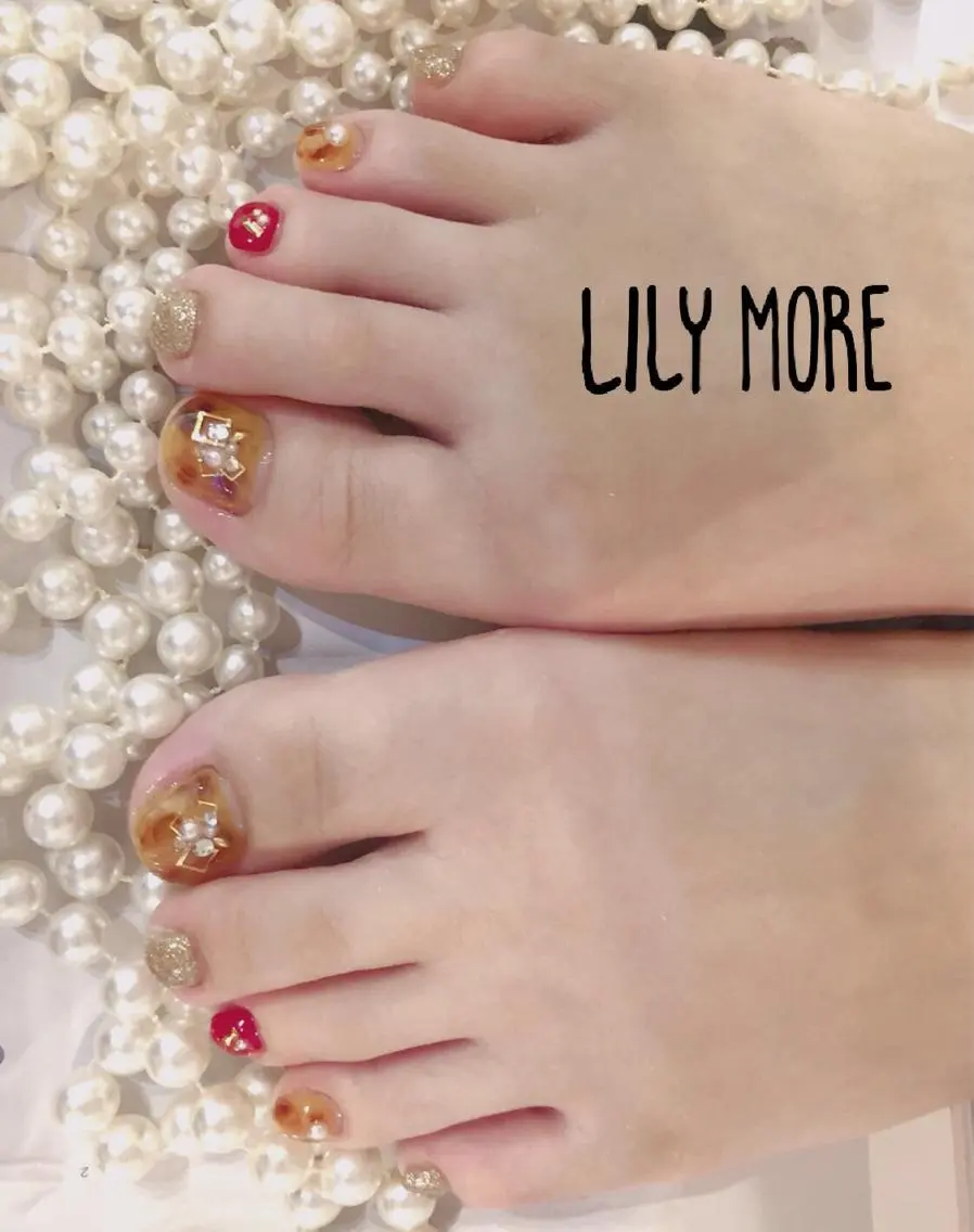 ネイル べっ甲ネイル Lily closetのネイルデザイン