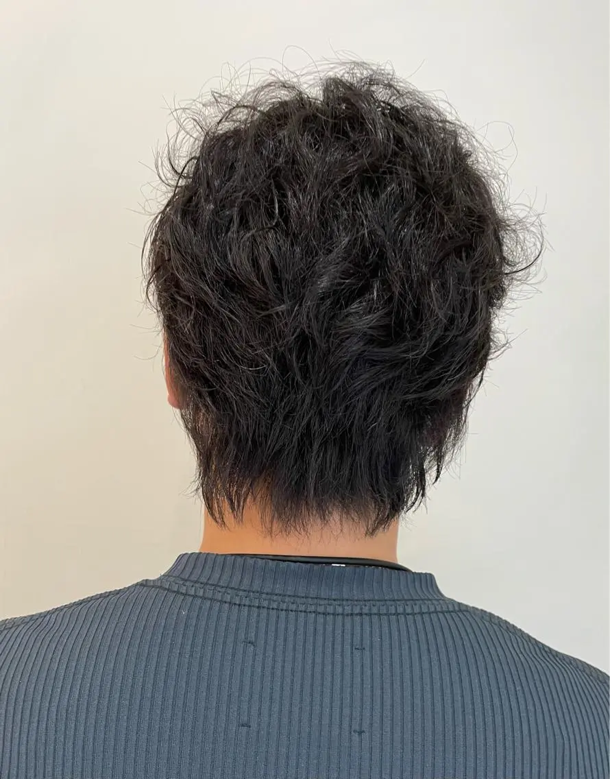 メンズ メンズパーマ メンズツイストパーマ メンズウルフカット ウルフカット ツイストパーマ カット 永田 まどかのヘアスタイル