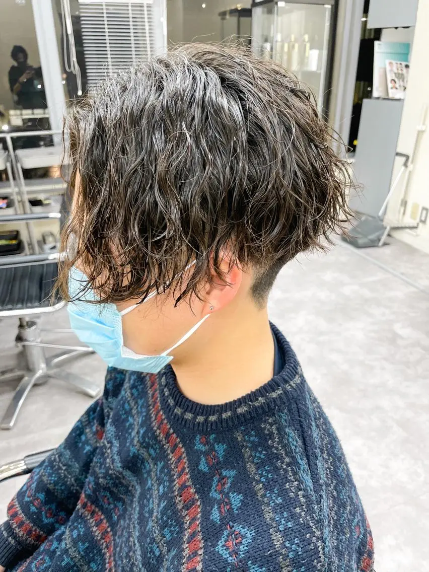 ショート パーマ メンズ カット パーマ メンズパーマ メンズ特化ryoのヘアスタイル