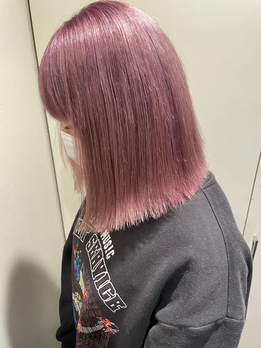 ミディアム カラー ヘアカラー トリートメント 羽田翔大/ブリーチ/ レイヤー/店長のヘアスタイル
