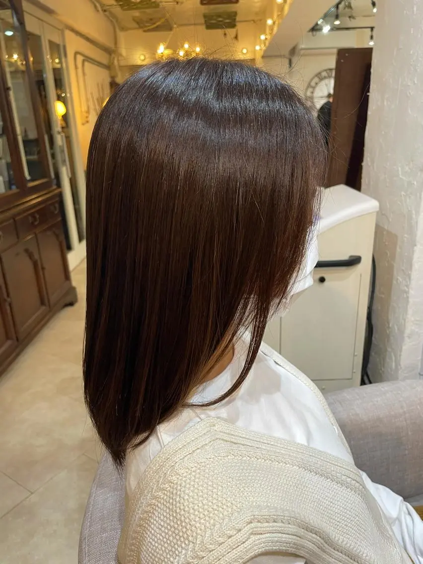 セミロング 髪質改善 清水 美雪のヘアスタイル