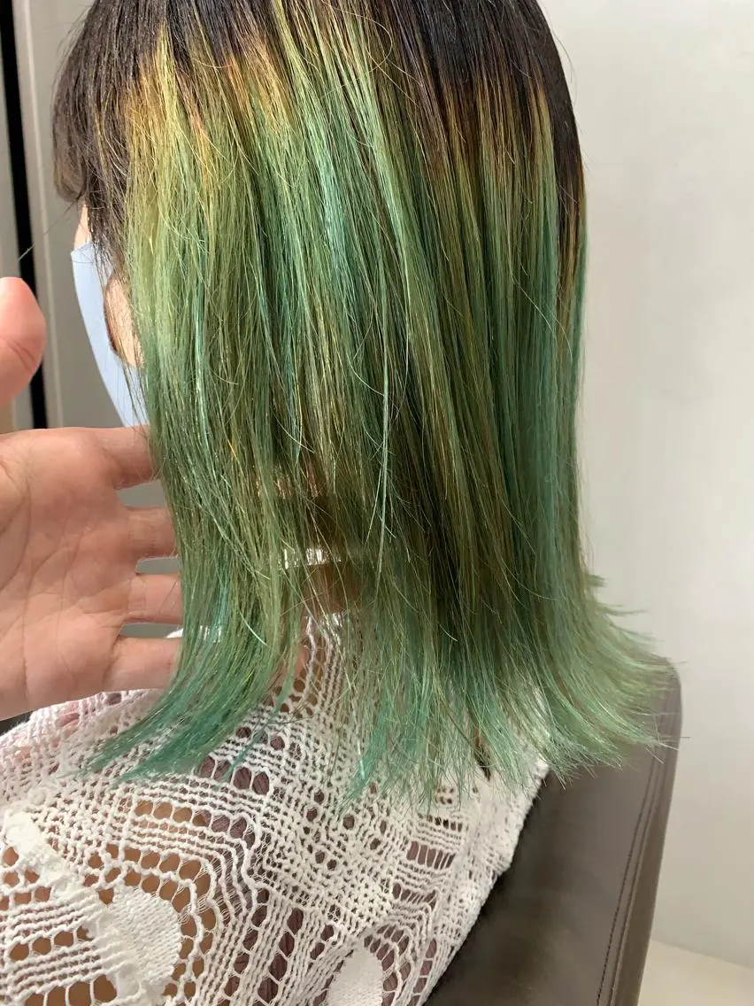 カラー ボブパーマコテ巻き風 パーマNo1深江秀平のヘアスタイル