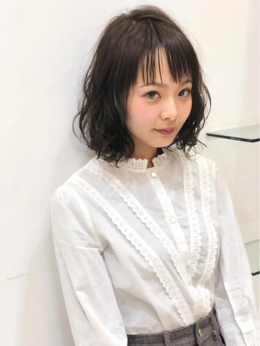 ショート カラー パーマ アッシュ ディレクター ノナカのヘアスタイル