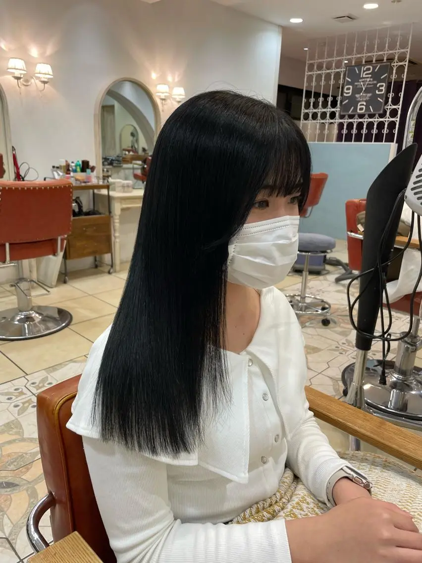 ロング カラー 水田吉亮/髪質改善/ 縮毛矯正/レイヤーのヘアスタイル
