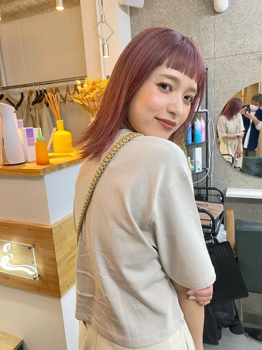 ミディアム カラー ヘアカラー 八谷 将平のヘアスタイル