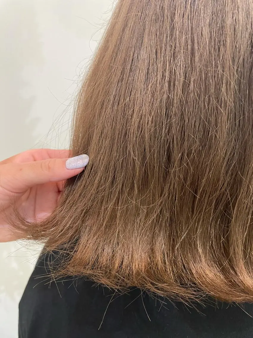 カラー ブリーチ 髪質改善カラー🤍 エクステ✨君島由実子のヘアスタイル