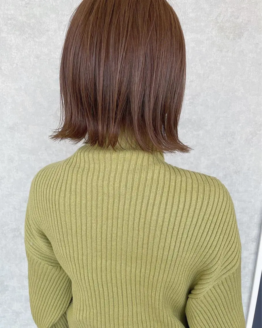 ミディアム カラー パーマ カット ヘアカラー トリートメント ヘッドスパ 小田 莉加子のヘアスタイル