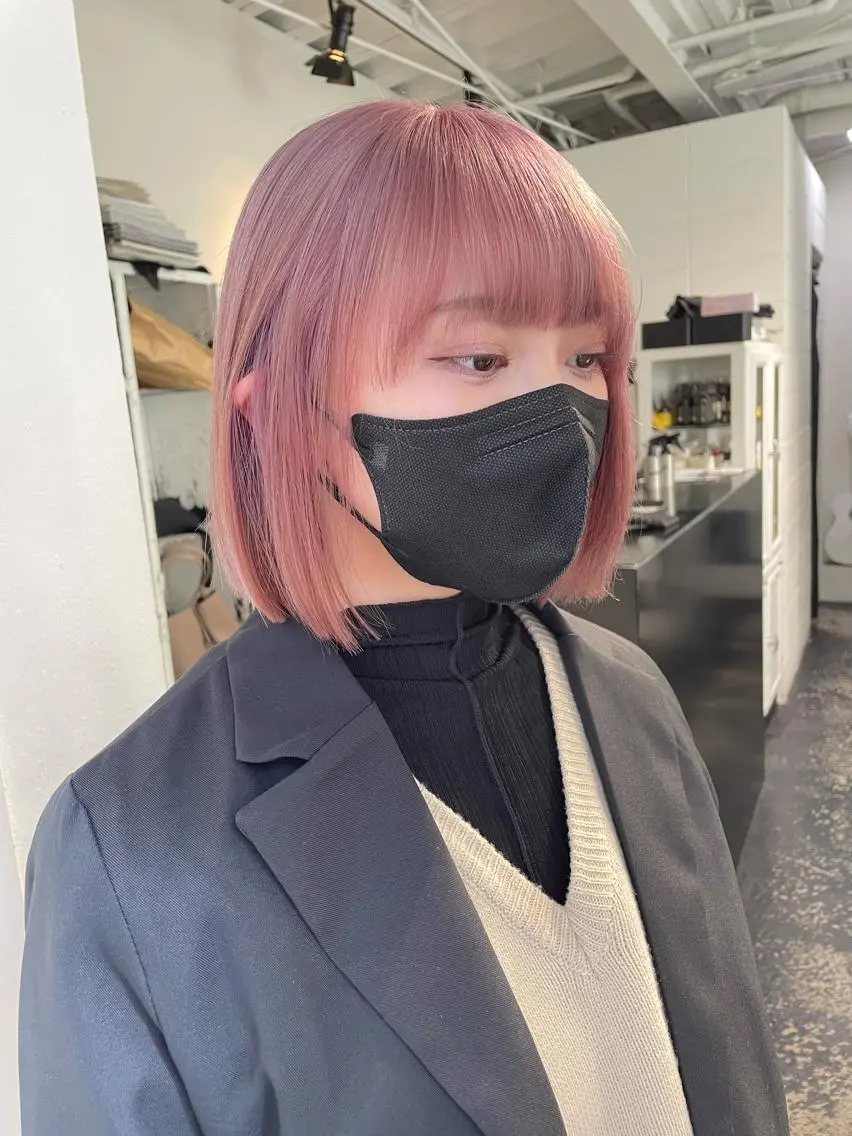 ミディアム カラー カット ヘアカラー トリートメント ryuei /原宿のヘアスタイル