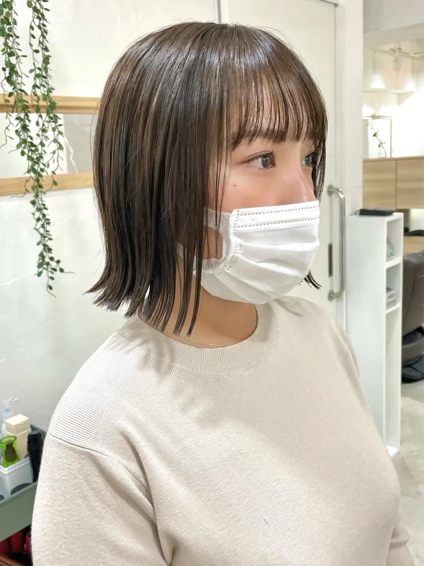 ミディアム カラー 髪質改善 縮毛矯正/ レイヤー/銀座/本木のヘアスタイル