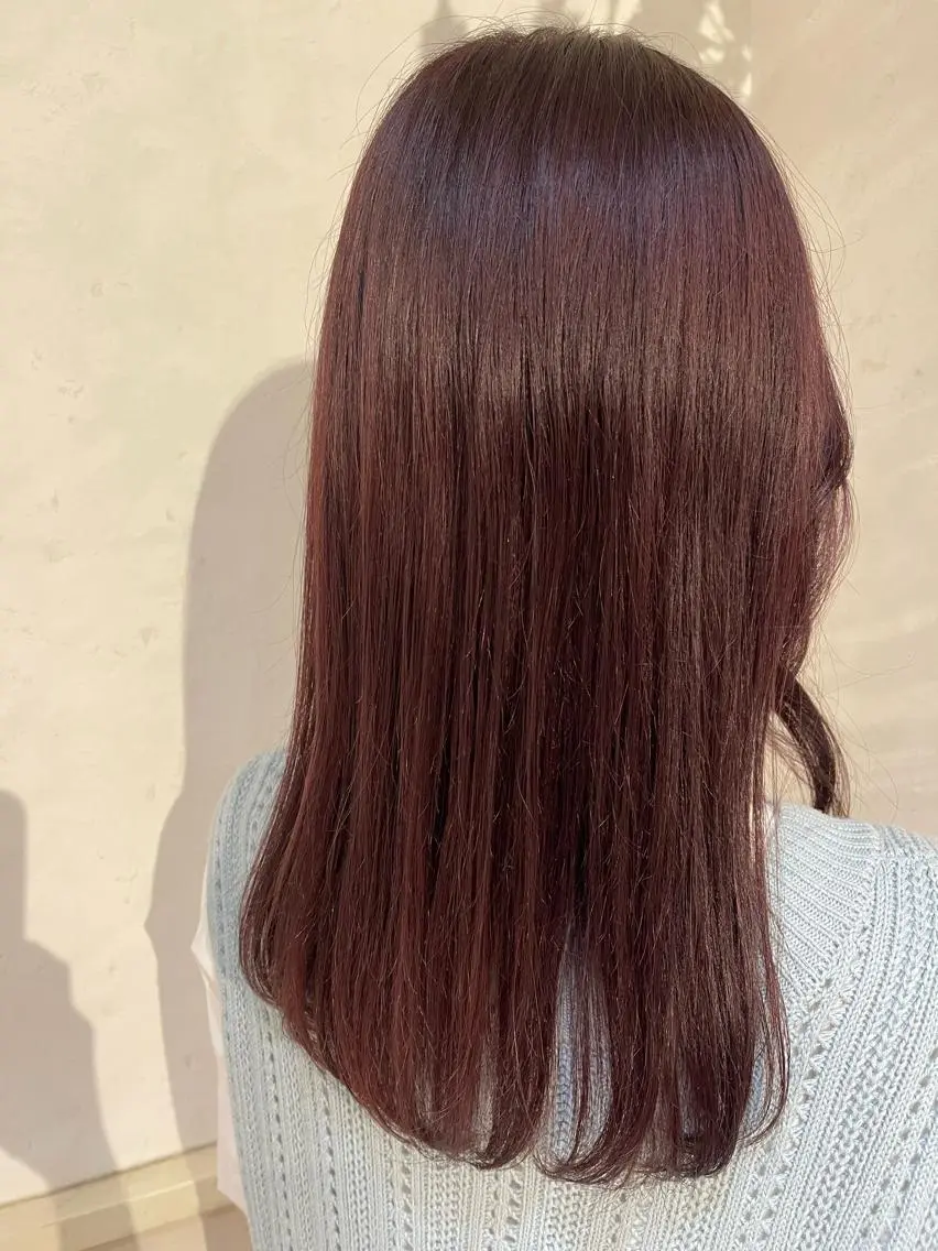セミロング カラー ヘアカラー 岡本 葵のヘアスタイル