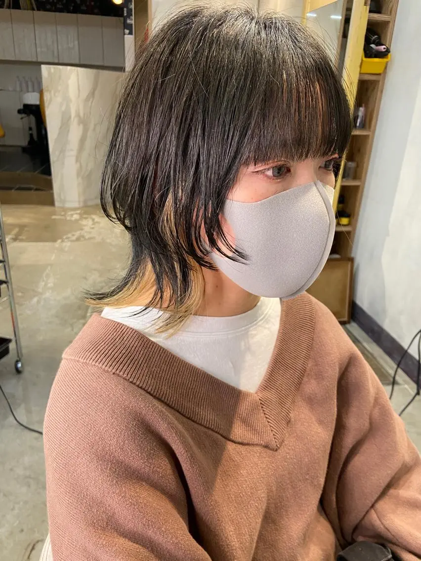 ショート カラー ウルフカット カット ヘアカラー トリートメント ブリーチ🫴 ボブ✍️レイヤーのヘアスタイル