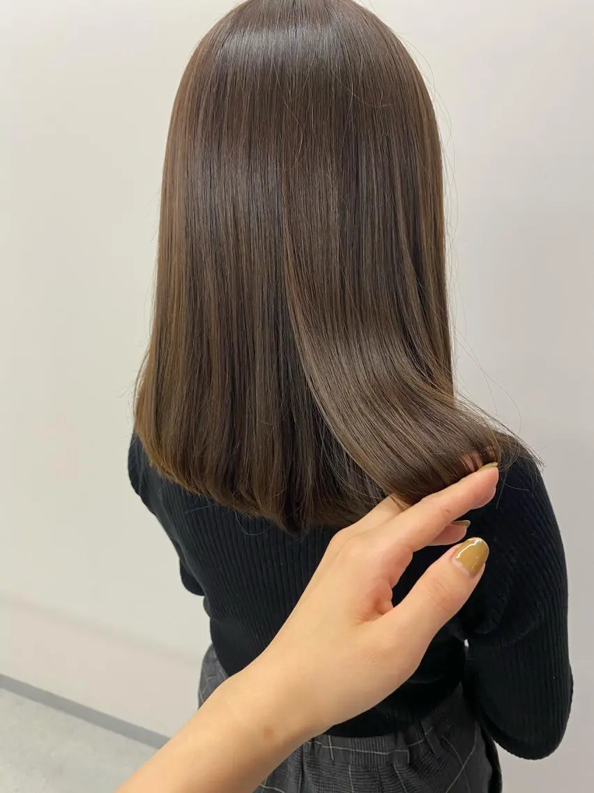 セミロング カラー 髪質改善 ヘアカラー トリートメント SANC hair salonのヘアスタイル