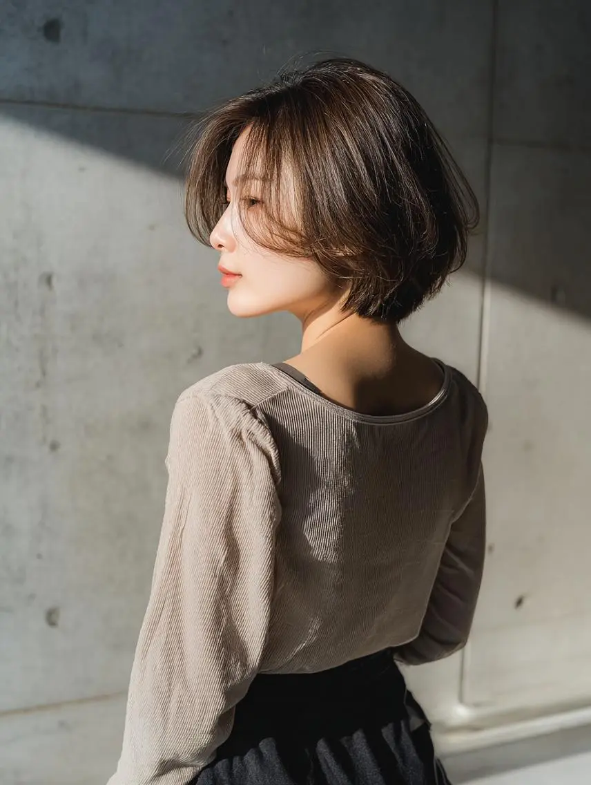 ショート くびれヘア 小顔カット カット ヘアカラー トリートメント ショート＆ボブ🦋 shell立川🫧のヘアスタイル