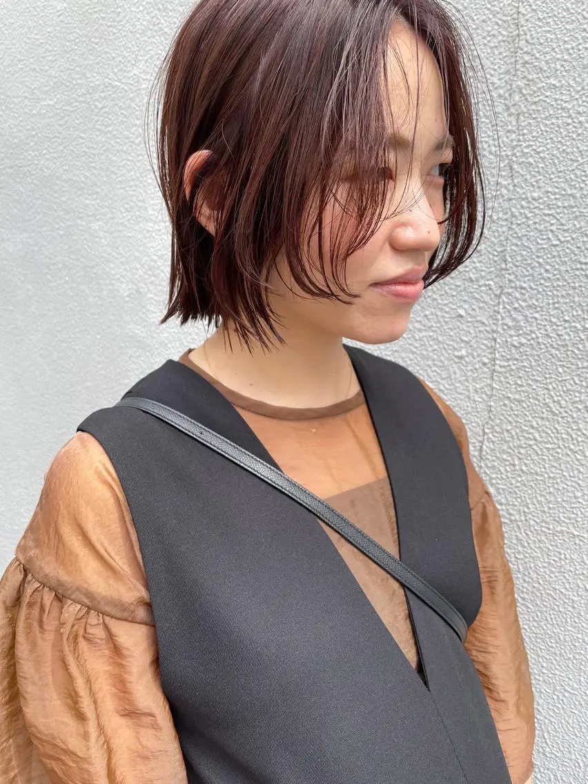 ショート カット ヘアカラー トリートメント ayane⭐️ボブ・ ショート・パーマのヘアスタイル