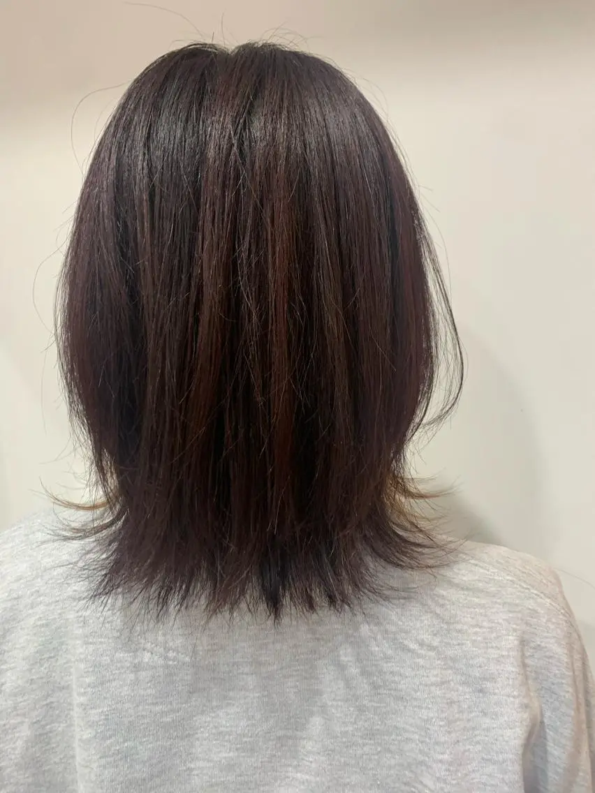 ミディアム カラー ブラウンカラー ハイライトカラー レッドカラー レッドブラウン ハイライト 中目黒🌼 🌼ハナのヘアスタイル