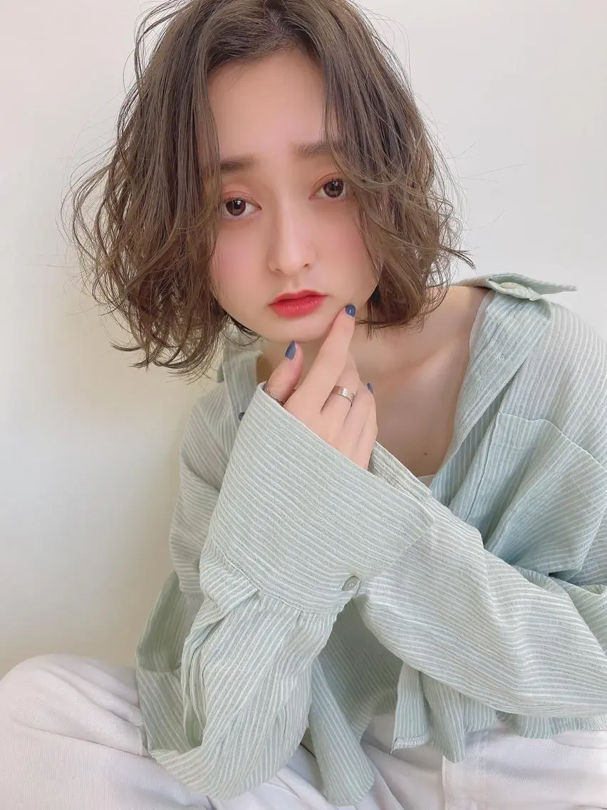 ミディアム カラー オーガニックカラー 顔周りカット 小顔カット トリートメント ⭐️Shelter by TOKYO⭐️のヘアスタイル