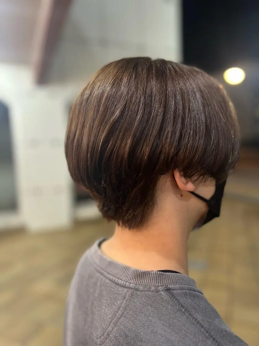 ショート カラー メンズ グレージュ ERINA 🤍のマツエク・マツパデザイン