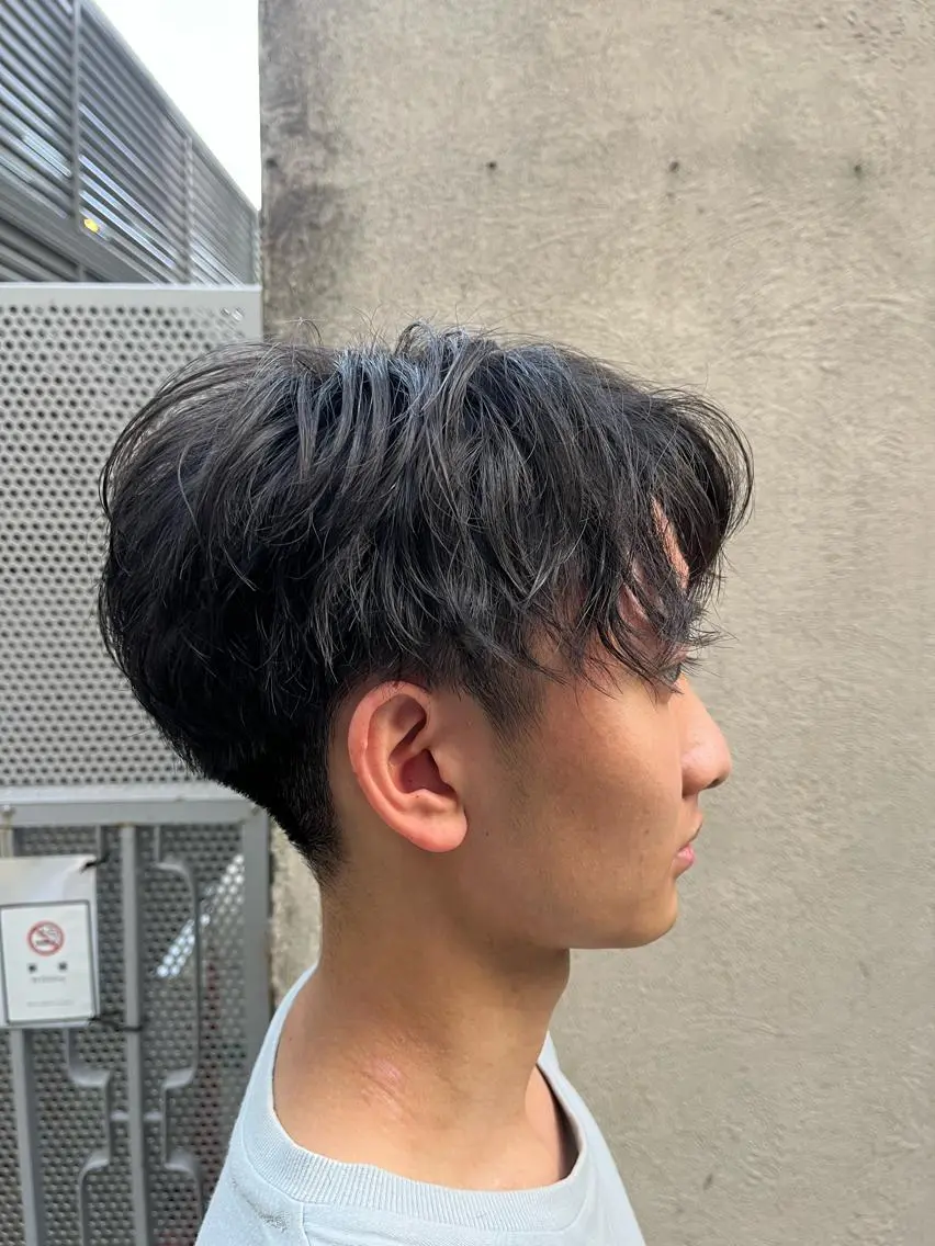 ショート パーマ メンズ カット パーマ トリートメント ヘアセット 🏆メンズヘア特化 🥇代表りんぺーのヘアスタイル