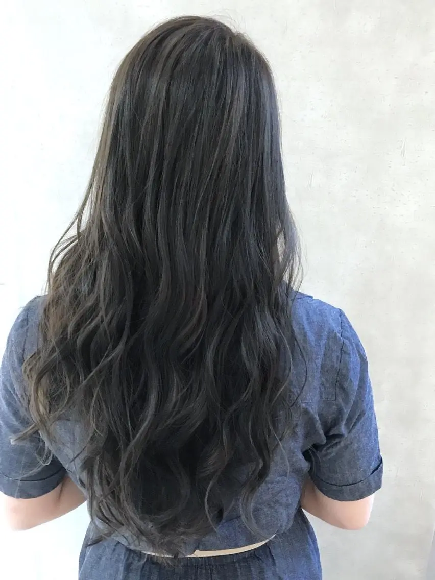 カラー ロング アディクシーカラー ブリーチ ケアブリーチ ダブルカラー ハイライトカラー MOU namba ムウナンバのヘアスタイル
