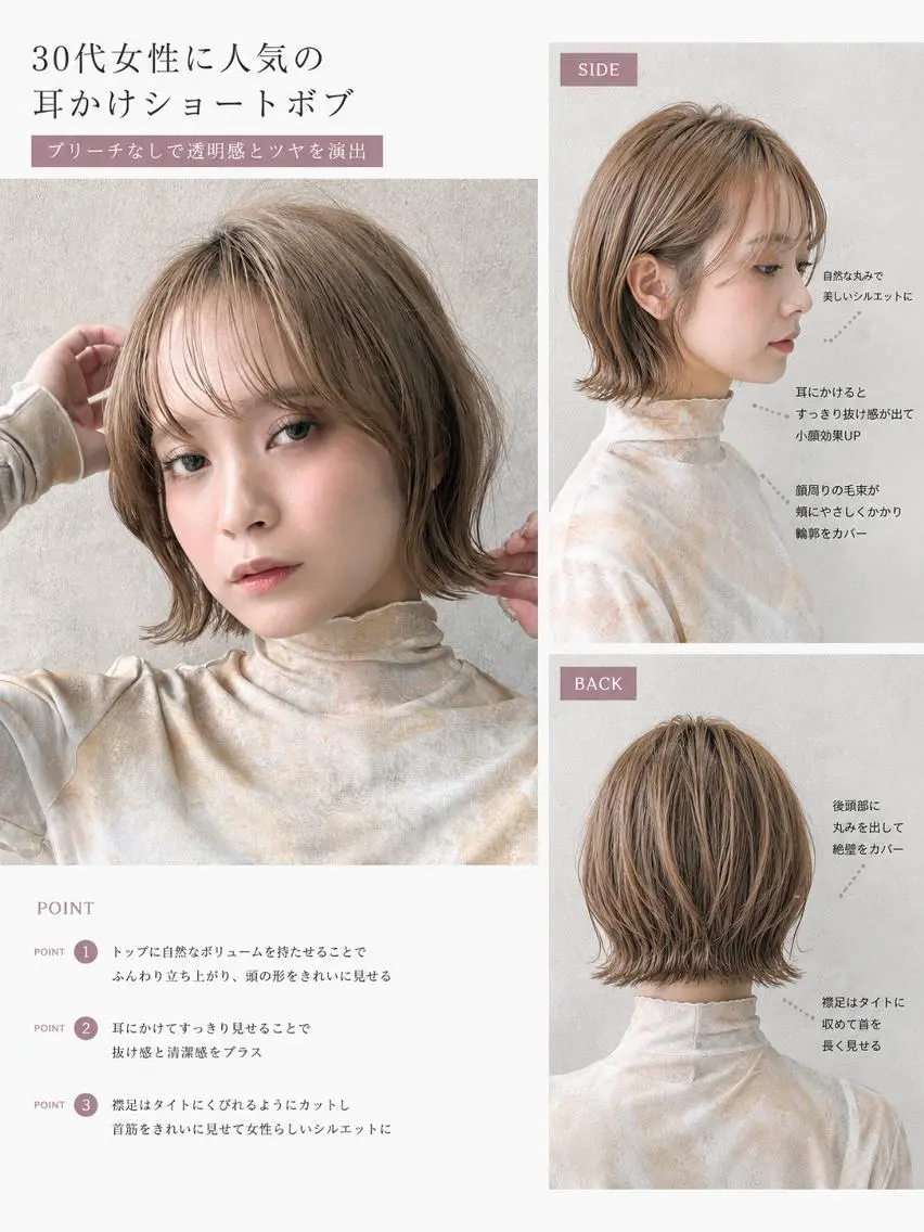 ショート ショートボブ ボブレイヤー ボブ 顔周りカット ハイライト カット ヘアカラー トリートメント 鶴ヶ峰×白髪ぼかし 脱白髪染め 村井祐介のヘアスタイル